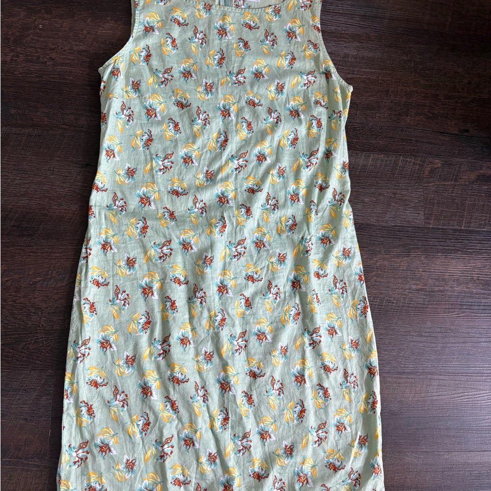 Patagonia Pataloha Green Tropical Dress Women’s Size 8 Floral Mini Beach Cotton
